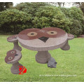 garden stone table owl decoration